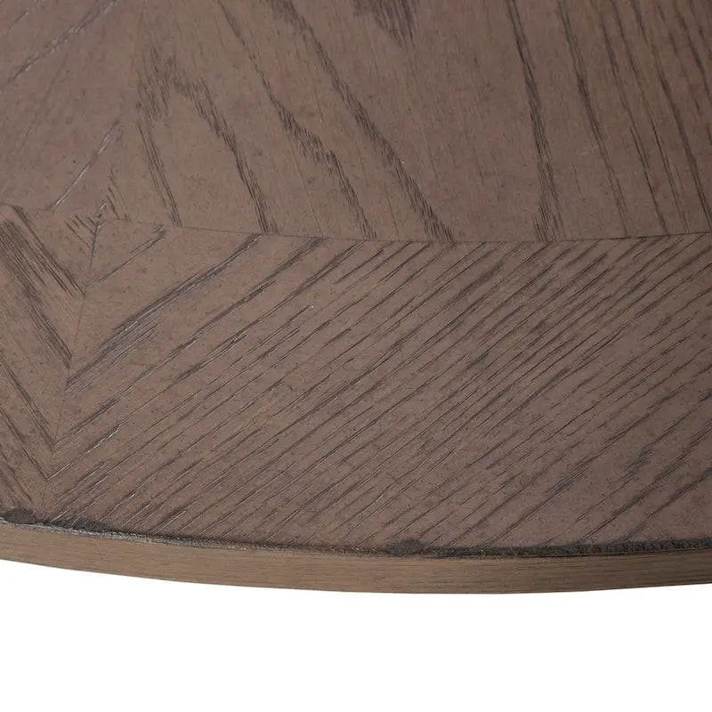 Americana Farmhouse Pedestal Table for Dining Room Oak Wood Top