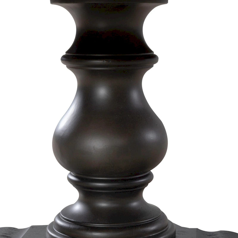 Americana Farmhouse Pedestal Table for Dining Room Oak Wood Top