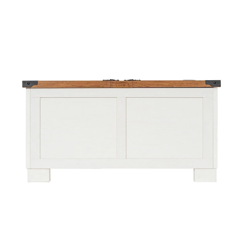 Farmhouse Coffee Table with Hinged Lift Top and Storage