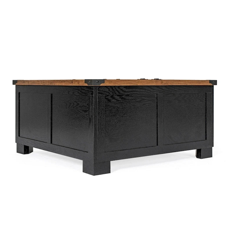 Farmhouse Coffee Table with Hinged Lift Top and Storage
