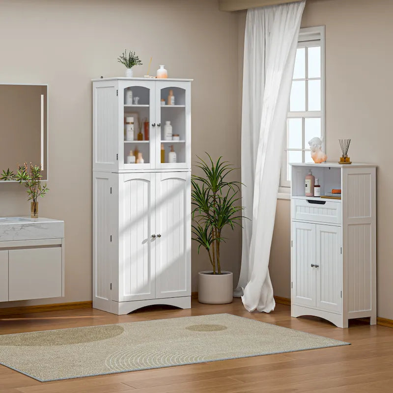 64 inches Tall Kitchen Storage Pantry Cabinet with Adjustable Shelves