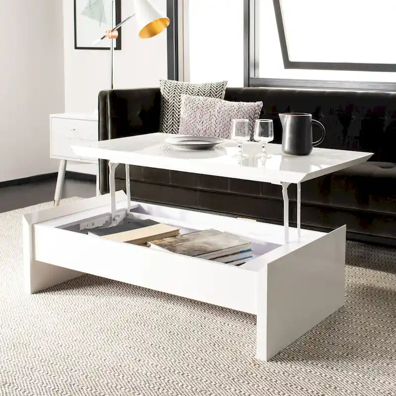 White Lift-Top Coffee Table - 47.2 x 23.6 x 13.4 - 47Wx24Dx13H