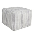 HomeRoots 18 Gray 100% Cotton Ottoman
