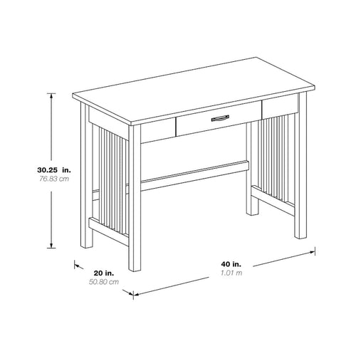 1-drawer Ash Oak Mission Desk